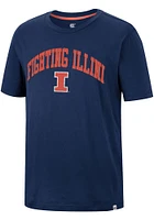 Colosseum Illinois Fighting Illini Navy Blue Earth First Recycled Short Sleeve Fashion T Shirt
