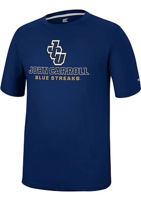 Colosseum John Carroll Blue Streaks Navy McFiddish Short Sleeve T Shirt