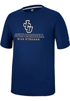 Colosseum John Carroll Blue Streaks Navy McFiddish Short Sleeve T Shirt