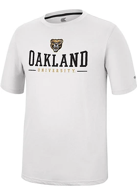 Colosseum Oakland University Golden Grizzlies White McFiddish Short Sleeve T Shirt