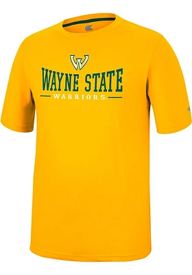 Colosseum Wayne State Warriors Gold McFiddish Short Sleeve T Shirt
