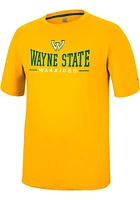 Colosseum Wayne State Warriors Gold McFiddish Short Sleeve T Shirt