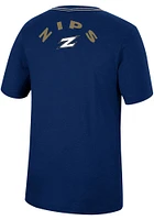 Colosseum Akron Zips Navy Blue Motormouth Football Short Sleeve T Shirt