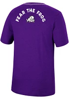 Colosseum TCU Horned Frogs Purple Motormouth Football Short Sleeve T Shirt