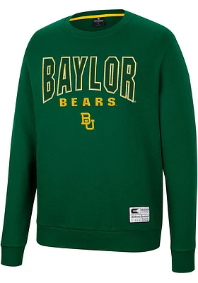 Colosseum Baylor Bears Mens Scholarship Fleece Long Sleeve Crew Sweatshirt