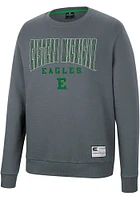 Colosseum Eastern Michigan Eagles Mens Charcoal Scholarship Fleece Long Sleeve Crew Sweatshirt