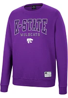 Colosseum K-State Wildcats Mens Scholarship Fleece Long Sleeve Crew Sweatshirt