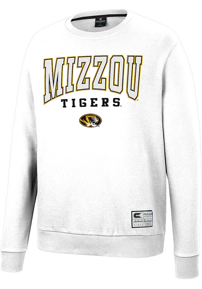 Colosseum Missouri Tigers Mens Scholarship Fleece Long Sleeve Crew Sweatshirt