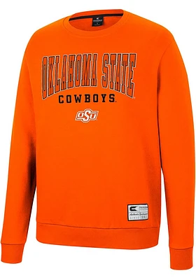 Colosseum Oklahoma State Cowboys Mens Scholarship Fleece Long Sleeve Crew Sweatshirt