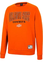 Colosseum Oklahoma State Cowboys Mens Scholarship Fleece Long Sleeve Crew Sweatshirt