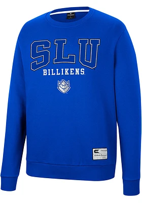 Colosseum Saint Louis Billikens Mens Scholarship Fleece Long Sleeve Crew Sweatshirt