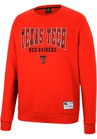 Colosseum Texas Tech Red Raiders Mens Scholarship Fleece Long Sleeve Crew Sweatshirt