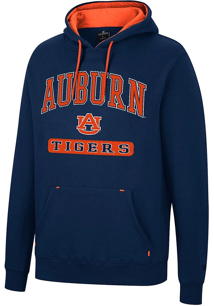 Colosseum Auburn Tigers Mens Navy Blue Scholarship Fleece Long Sleeve Hoodie