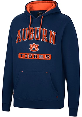 Colosseum Auburn Tigers Mens Navy Blue Scholarship Fleece Long Sleeve Hoodie