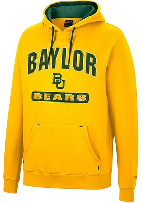 Colosseum Baylor Bears Mens Gold Scholarship Fleece Long Sleeve Hoodie