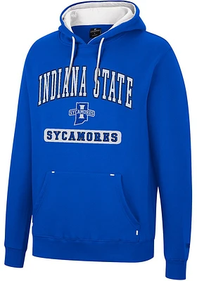 Colosseum Indiana State Sycamores Mens Blue Scholarship Fleece Long Sleeve Hoodie