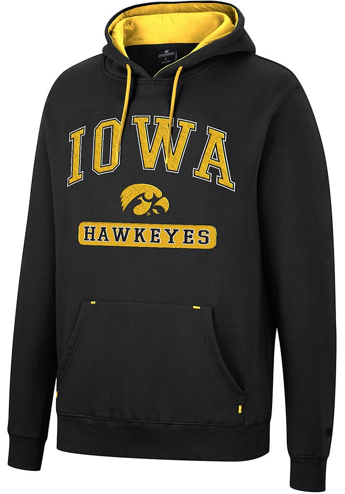 Colosseum Iowa Hawkeyes Mens Scholarship Fleece Long Sleeve Hoodie