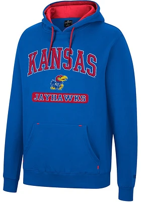 Colosseum Kansas Jayhawks Mens Scholarship Fleece Long Sleeve Hoodie