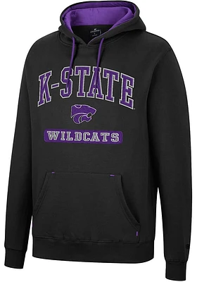 Colosseum K-State Wildcats Mens Black Scholarship Fleece Long Sleeve Hoodie