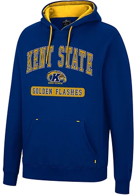 Colosseum Kent State Golden Flashes Mens Navy Blue Scholarship Fleece Long Sleeve Hoodie