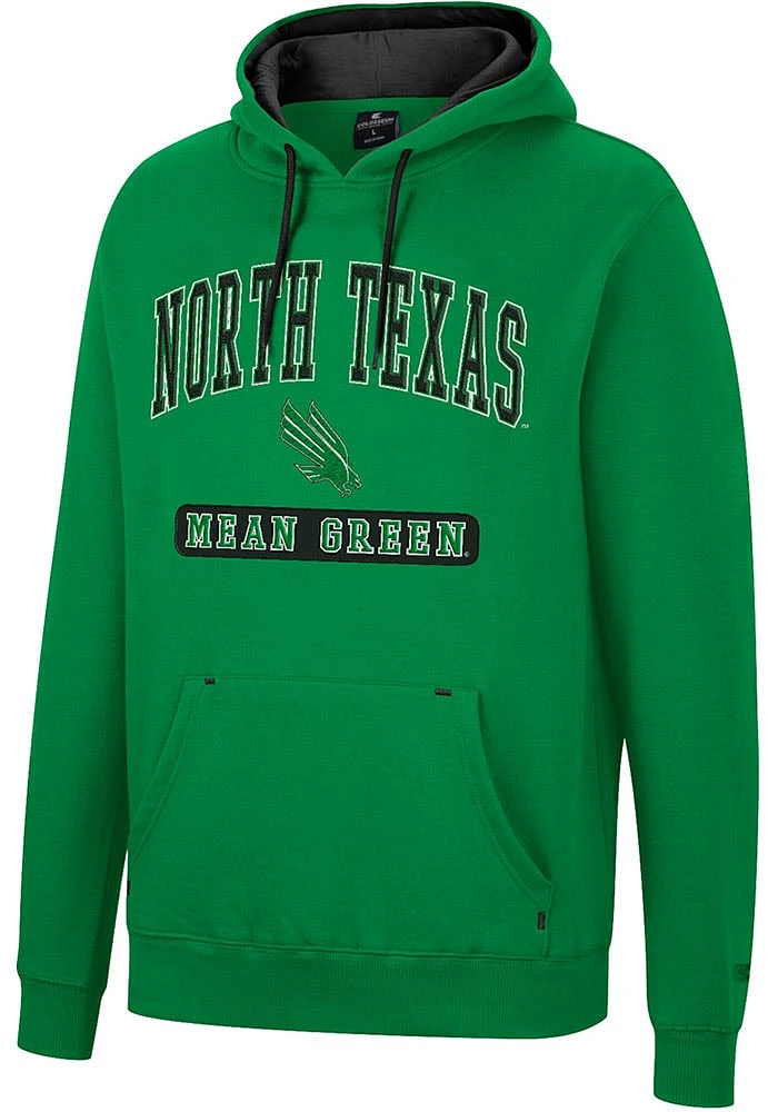 Colosseum North Texas Mean Green Mens Scholarship Fleece Long Sleeve Hoodie
