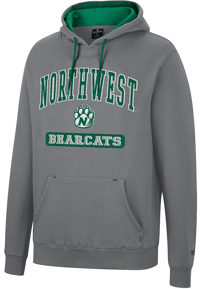 Colosseum Northwest Missouri State Bearcats Mens Charcoal Scholarship Fleece Long Sleeve Hoodie