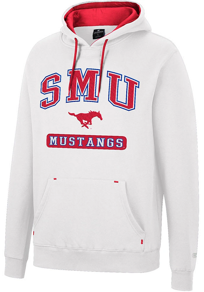 Colosseum SMU Mustangs Mens Scholarship Fleece Long Sleeve Hoodie