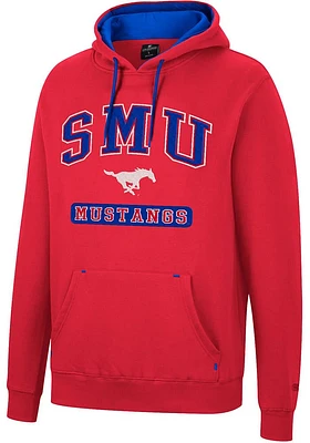 Colosseum SMU Mustangs Mens Scholarship Fleece Long Sleeve Hoodie
