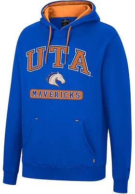 Colosseum UTA Mavericks Mens Blue Scholarship Fleece Long Sleeve Hoodie