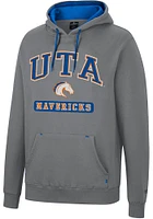 Colosseum UTA Mavericks Mens Charcoal Scholarship Fleece Long Sleeve Hoodie