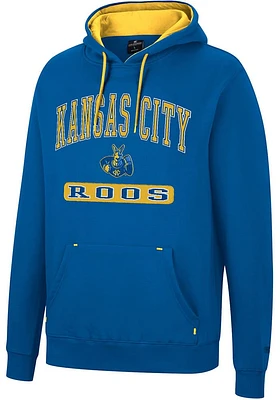 Colosseum UMKC Roos Mens Blue Scholarship Fleece Long Sleeve Hoodie