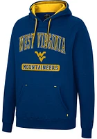 Colosseum West Virginia Mountaineers Mens Navy Blue Scholarship Fleece Long Sleeve Hoodie