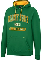 Colosseum Wright State Raiders Mens Green Scholarship Fleece Long Sleeve Hoodie