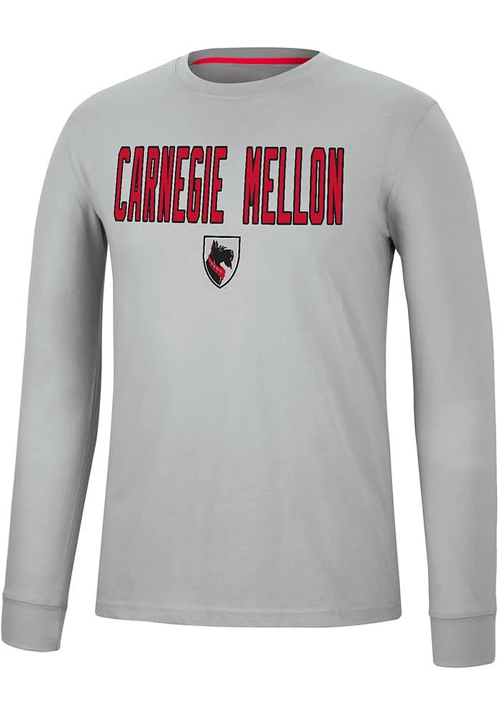 Colosseum Carnegie Mellon Tartans Grey Spackler Long Sleeve T Shirt
