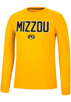 Colosseum Missouri Tigers Gold Spackler Long Sleeve T Shirt