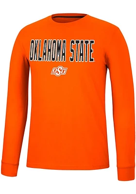 Colosseum Oklahoma State Cowboys Orange Spackler Long Sleeve T Shirt