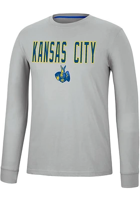 Colosseum UMKC Roos Grey Spackler Long Sleeve T Shirt
