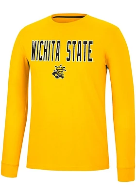 Colosseum Wichita State Shockers Gold Spackler Long Sleeve T Shirt