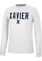 Colosseum Xavier Musketeers White Spackler Long Sleeve T Shirt