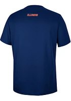 Colosseum Illinois Fighting Illini Navy Blue TY Short Sleeve T Shirt