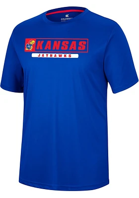 Colosseum Kansas Jayhawks Blue TY Short Sleeve T Shirt