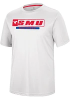 Colosseum SMU Mustangs White TY Short Sleeve T Shirt