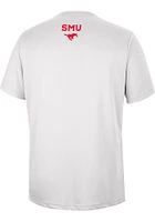 Colosseum SMU Mustangs White TY Short Sleeve T Shirt