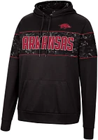 Colosseum Arkansas Razorbacks Mens Black Tonal Wager Pullover Hood