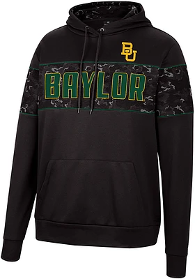 Colosseum Baylor Bears Mens Black Tonal Wager Pullover Hood