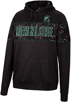 Colosseum Michigan State Spartans Mens Black Tonal Wager Pullover Hood