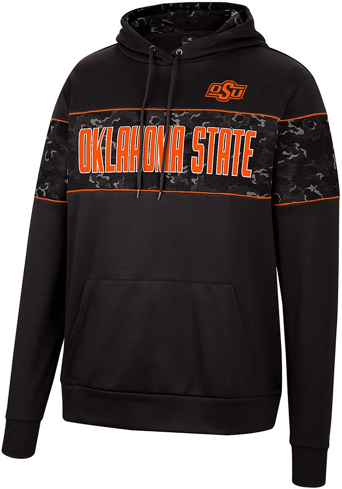 Colosseum Oklahoma State Cowboys Mens Black Tonal Wager Pullover Hood