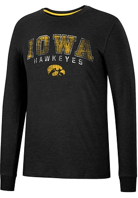 Colosseum Iowa Hawkeyes Black Webb Long Sleeve T Shirt