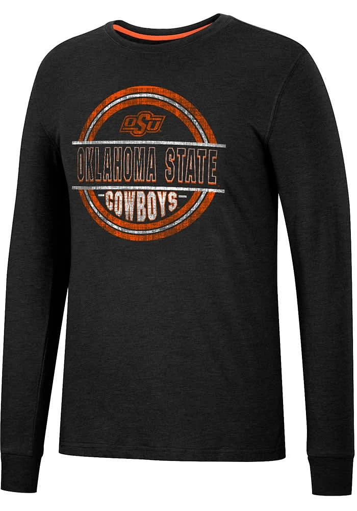 Colosseum Oklahoma State Cowboys Black Webb Long Sleeve T Shirt