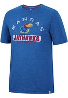 Colosseum Kansas Jayhawks Blue Zen Philospher Short Sleeve T Shirt
